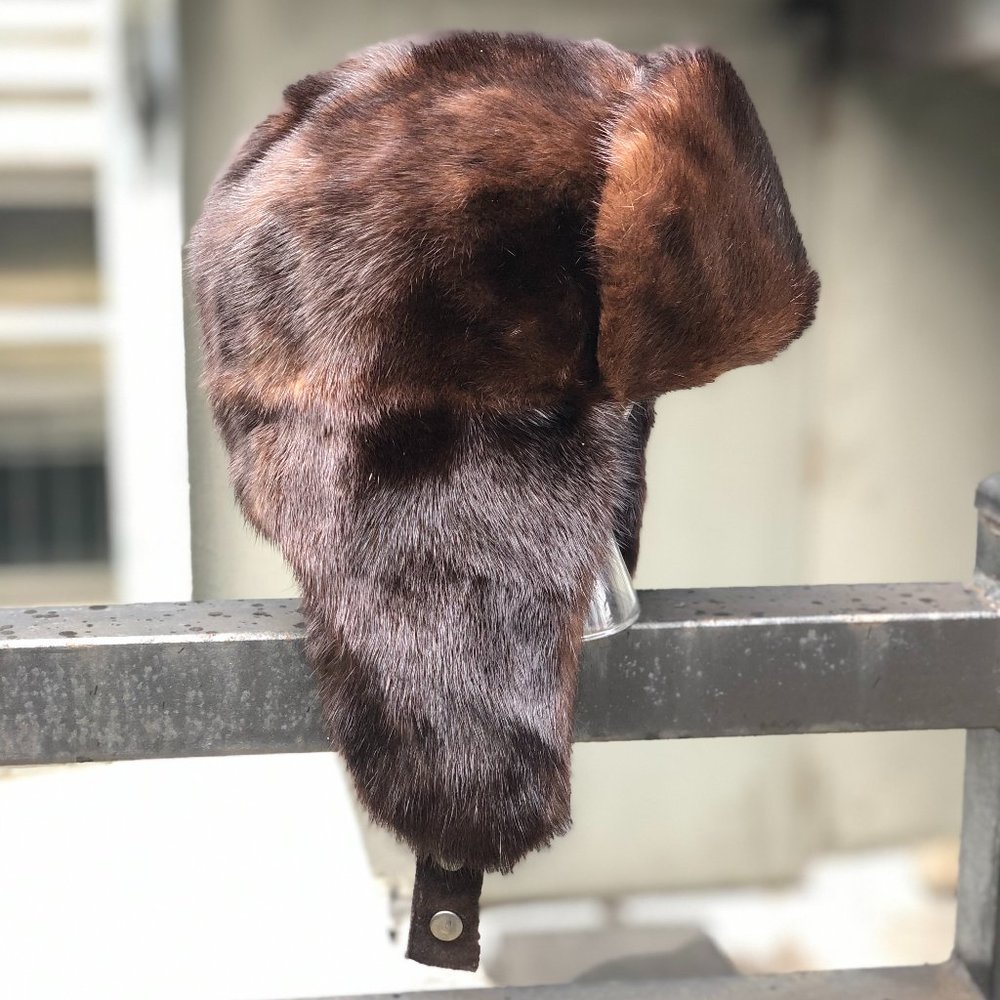 Genuine Mink Fur Hat - Ushanka